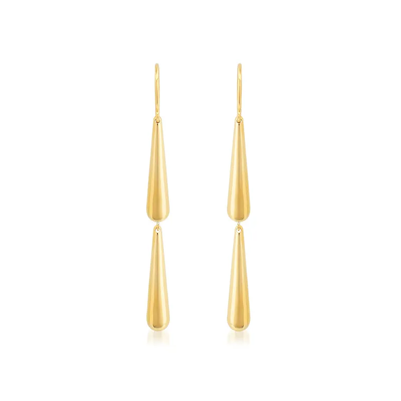 2 Dome Drop Earrings