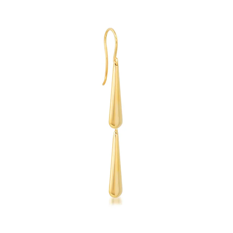 2 Dome Drop Earrings