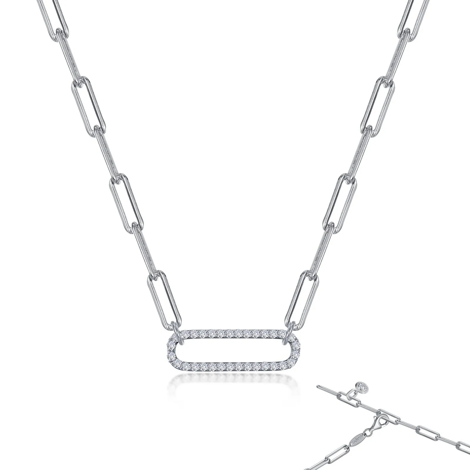2-Tone Paperclip Necklace N0239CLT20