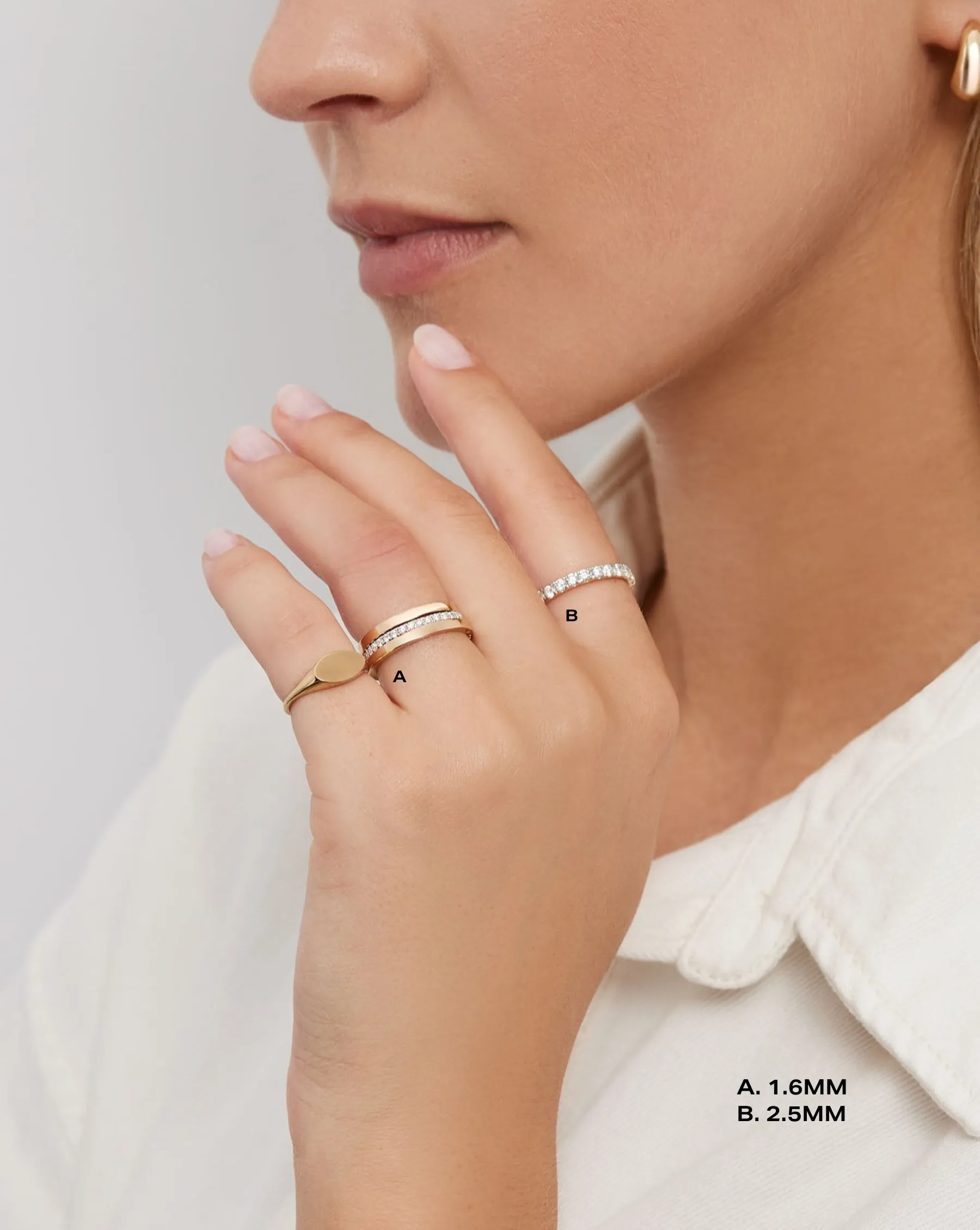 2.5 mm Personalized Perfect Pav Diamond Ring