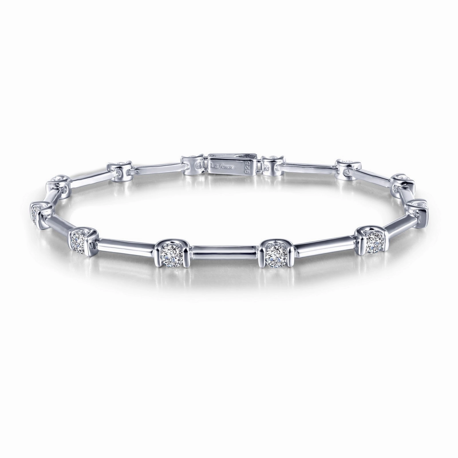 2.04 CTW Semi-Bezel Link Bracelet B0032CLP72