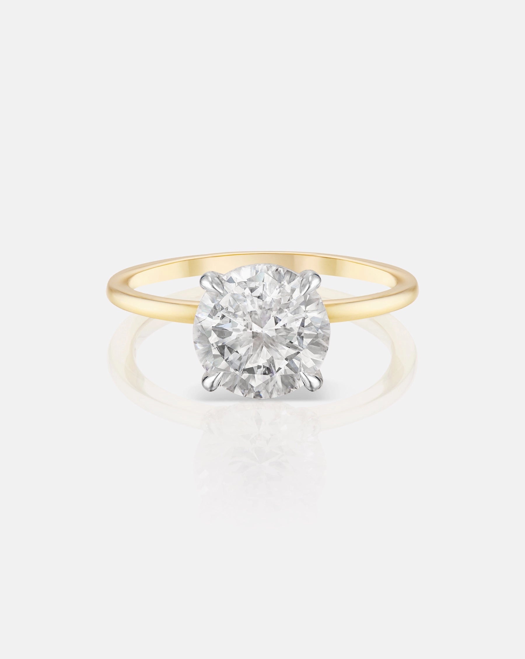 2.15 Round Brilliant Lab Diamond in Whisper Thin Hidden Halo
