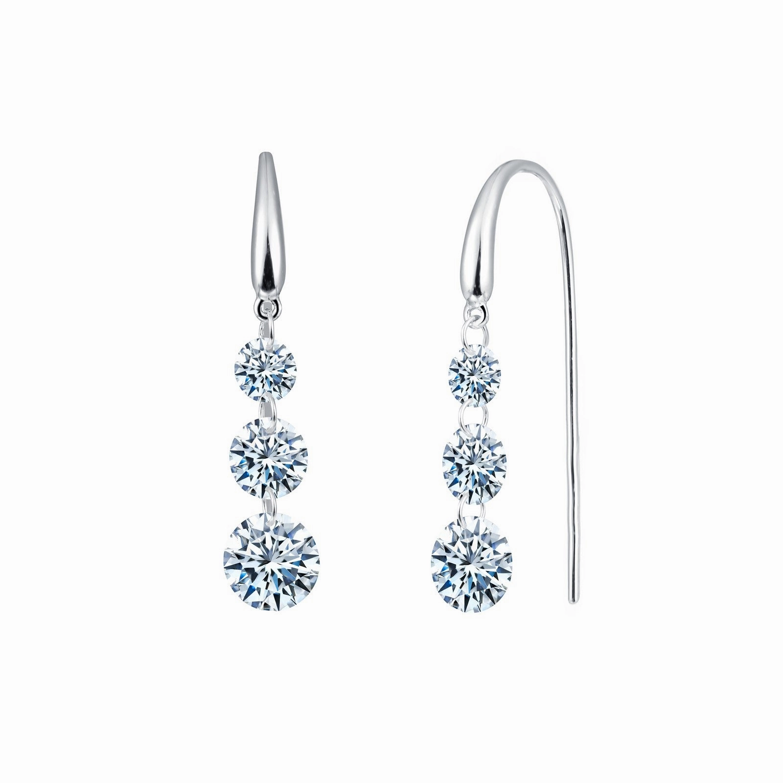 2.4 CTW Frameless Dangle Earrings E0275CLP00