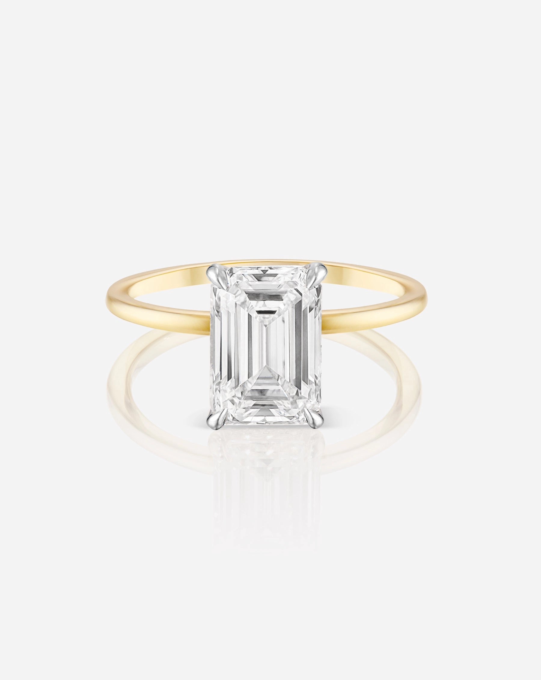 2.54 Emerald Lab Diamond in Whisper Thin
