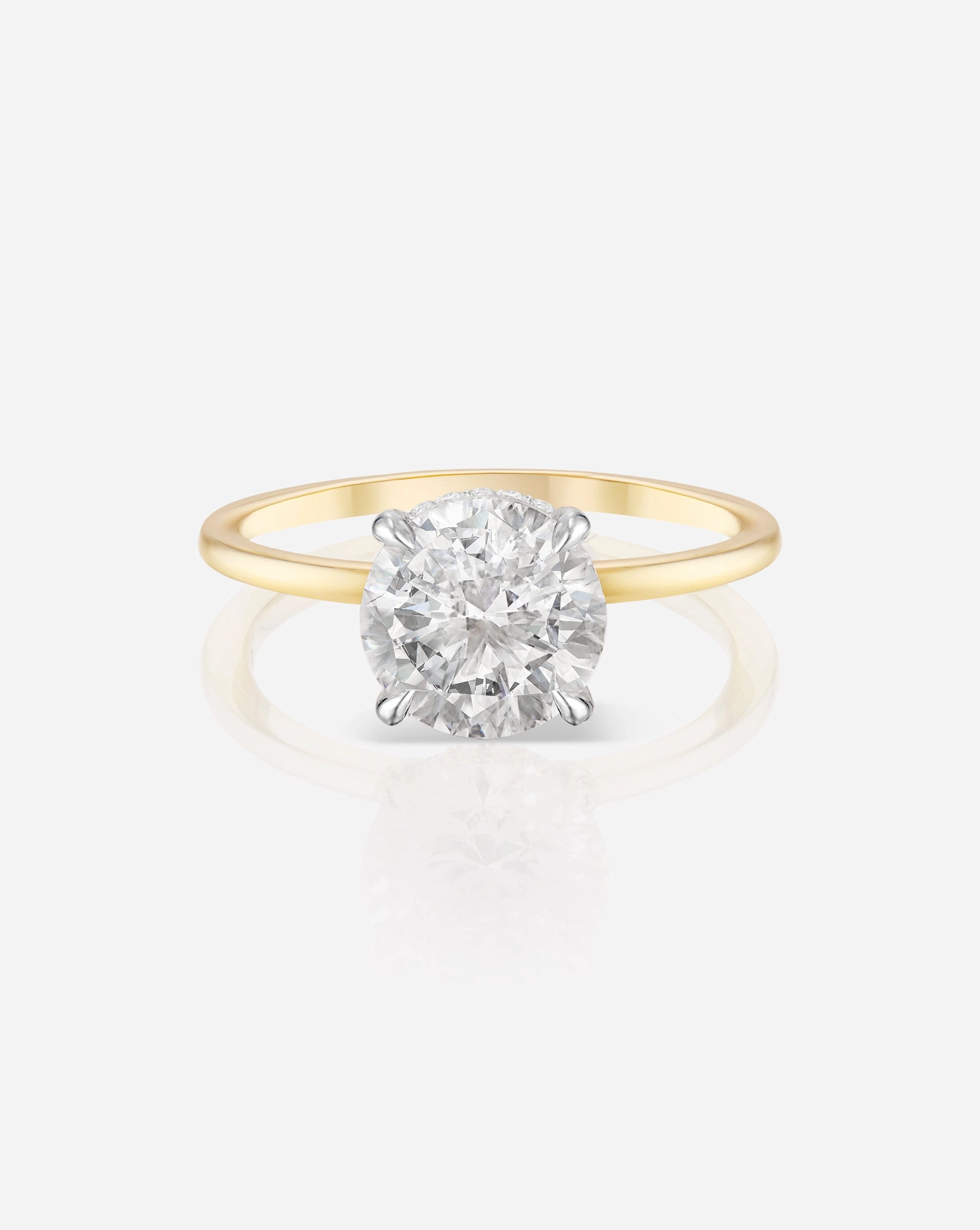 2.55 Round Brilliant Lab Diamond in Whisper Thin Hidden Halo