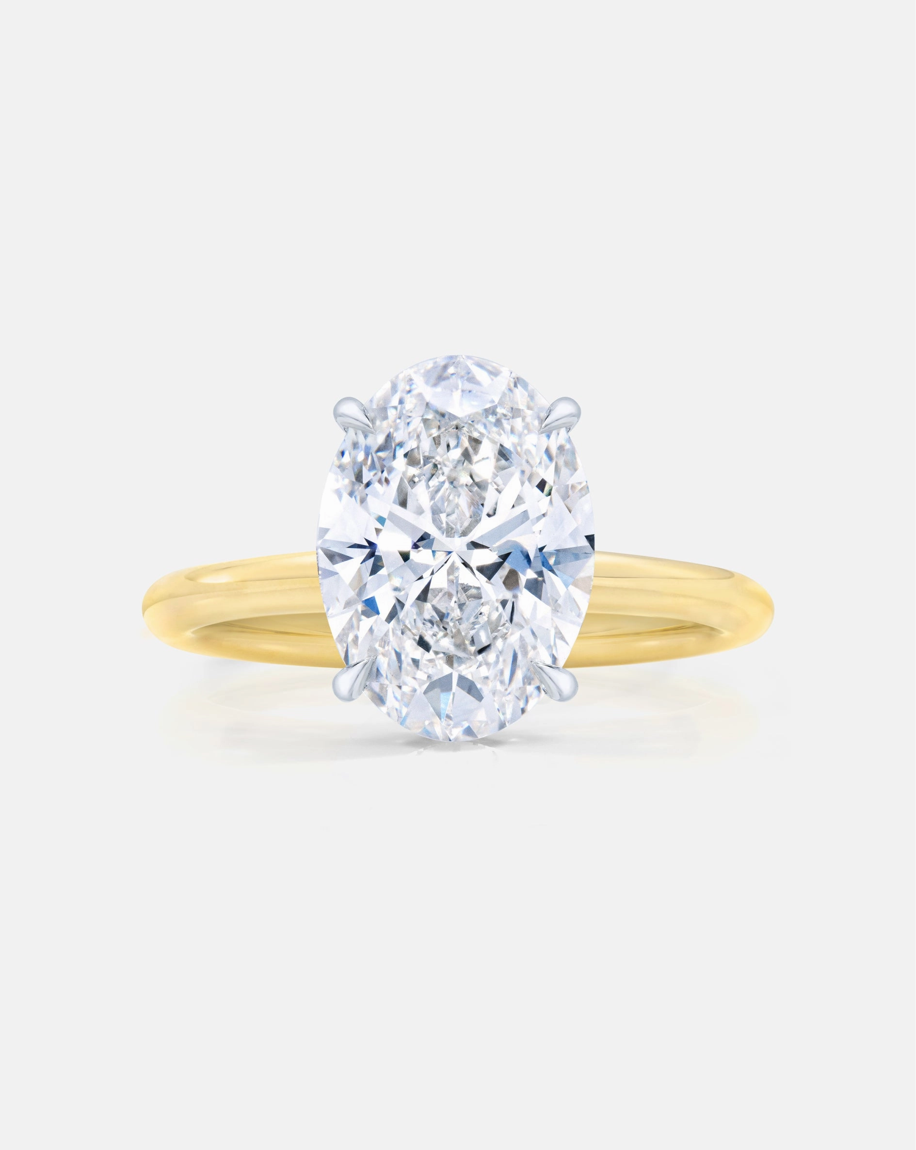 2.58 Oval Lab Diamond in Cloud Solitaire