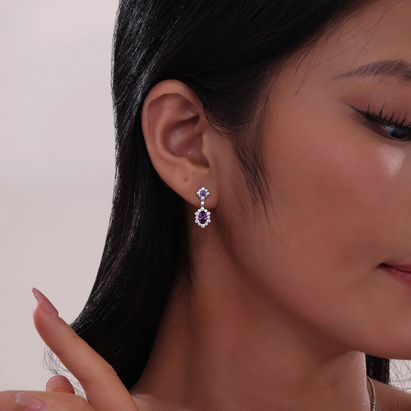 2.7 CTW Oval Halo Earrings E0593AMP00