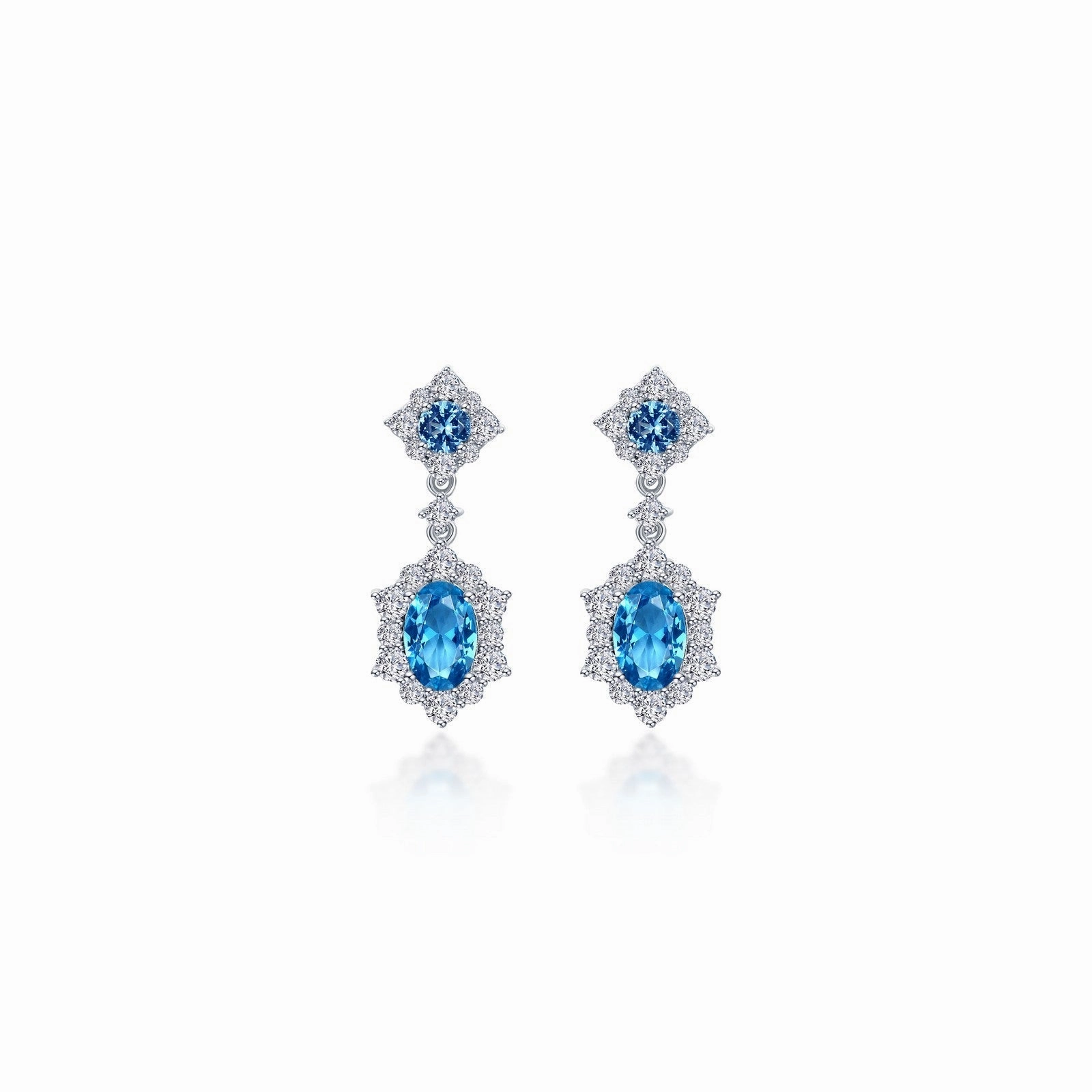 2.7 CTW Oval Halo Earrings E0593BTP00