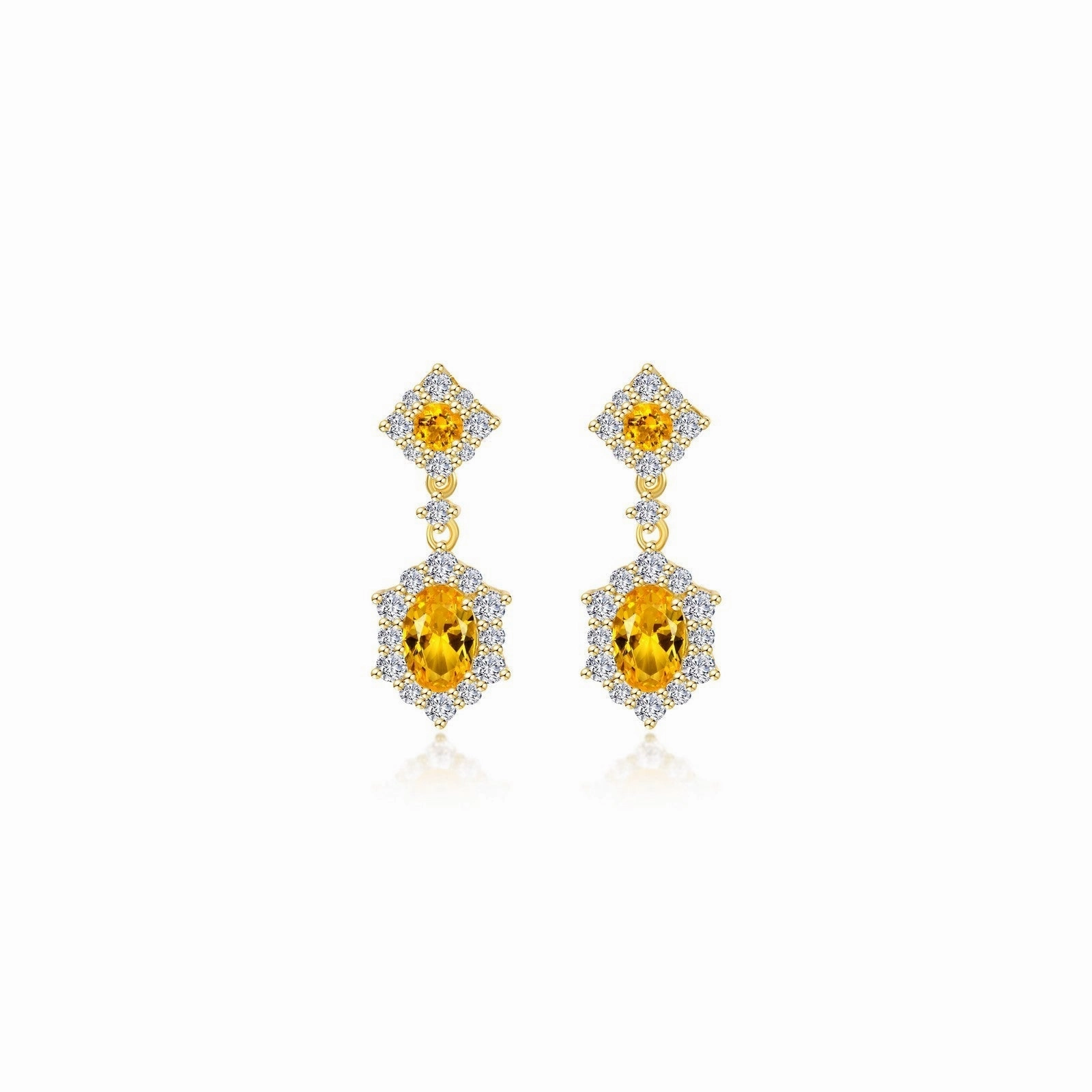2.7 CTW Oval Halo Earrings E0593CTG00
