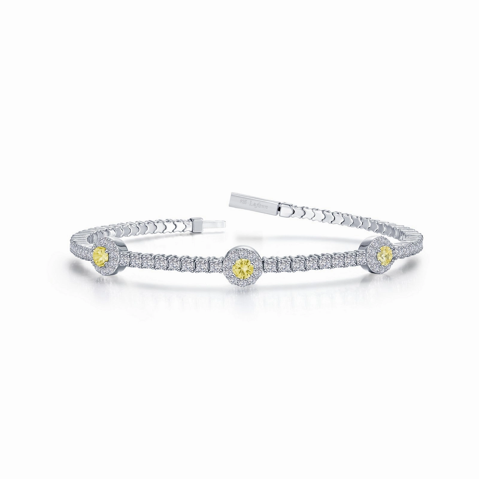 2.90 CTW Halo Station Flexible Tennis Bracelet B0194CLP68