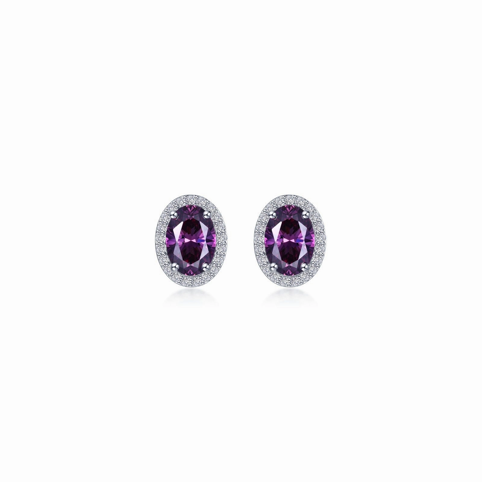2.96 CTW Oval Halo Stud Earrings E0623AMP00