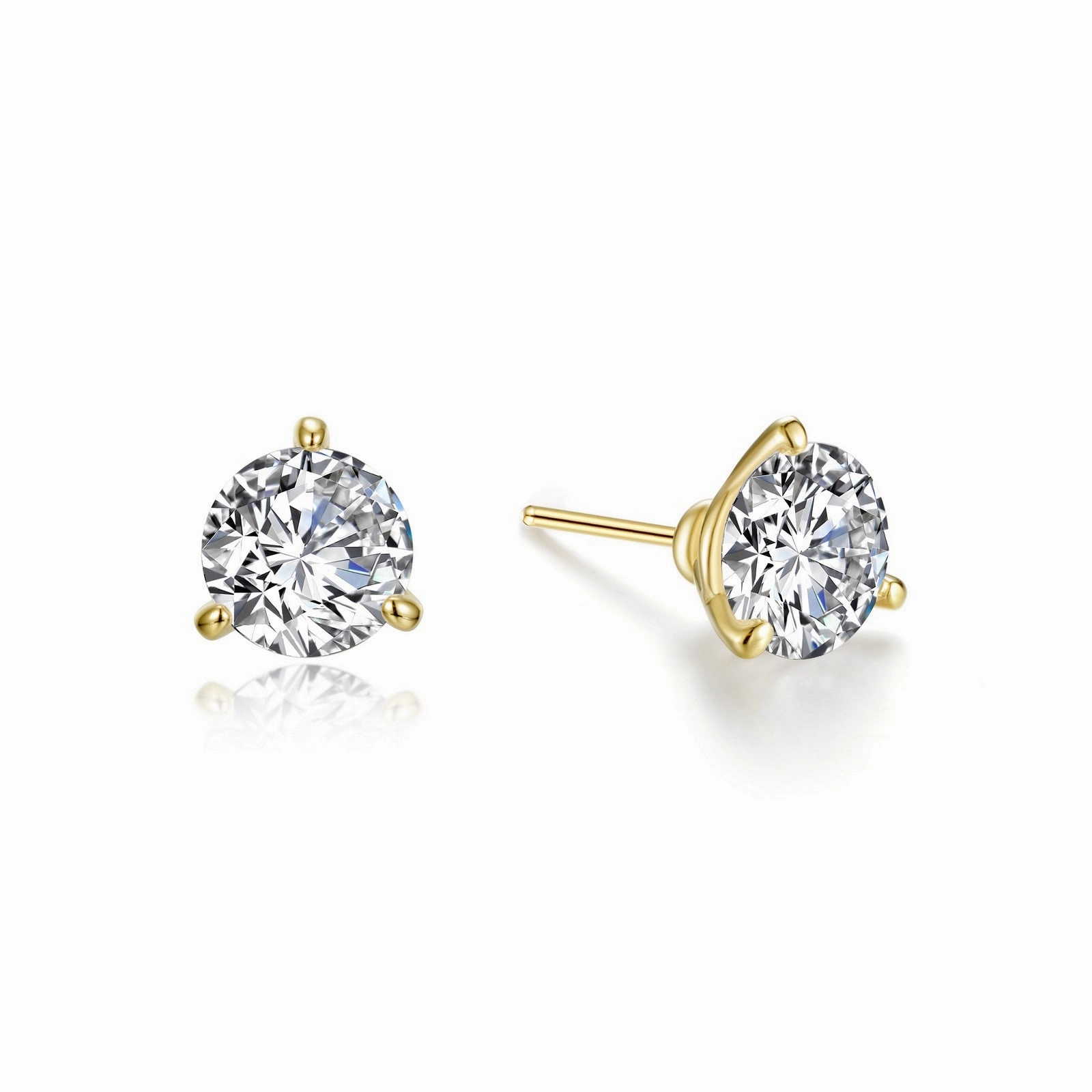 2 CTW 3 Prong Stud Earrings E0205CLG00