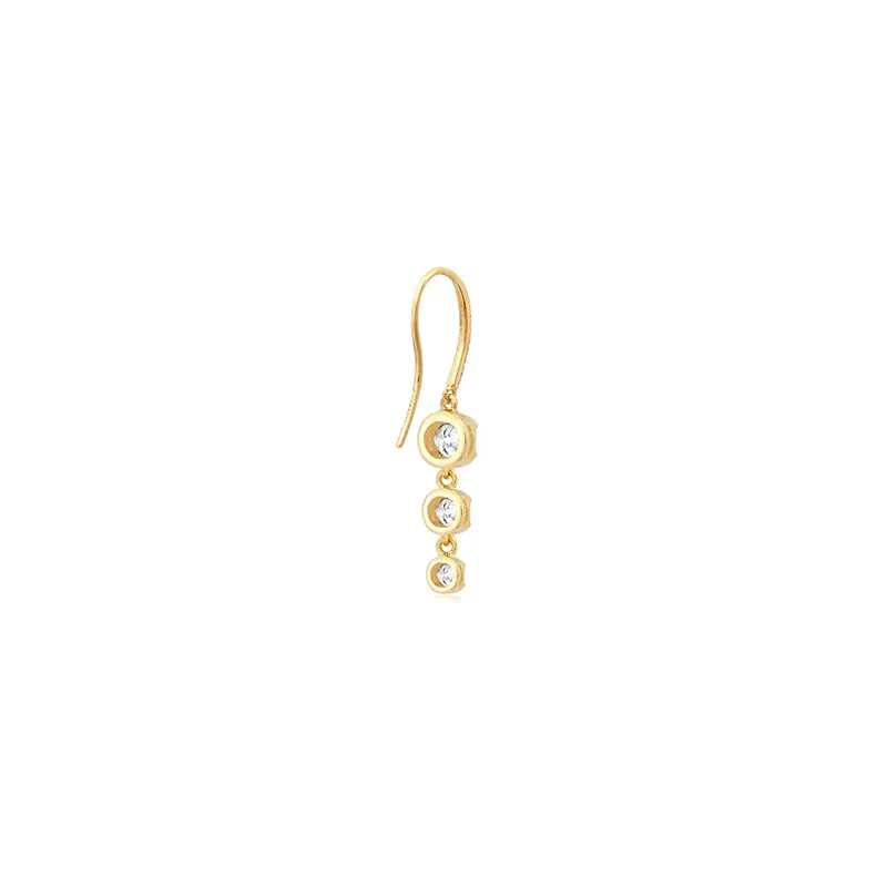 3 Graduated Illusion Set Diamond Earrings