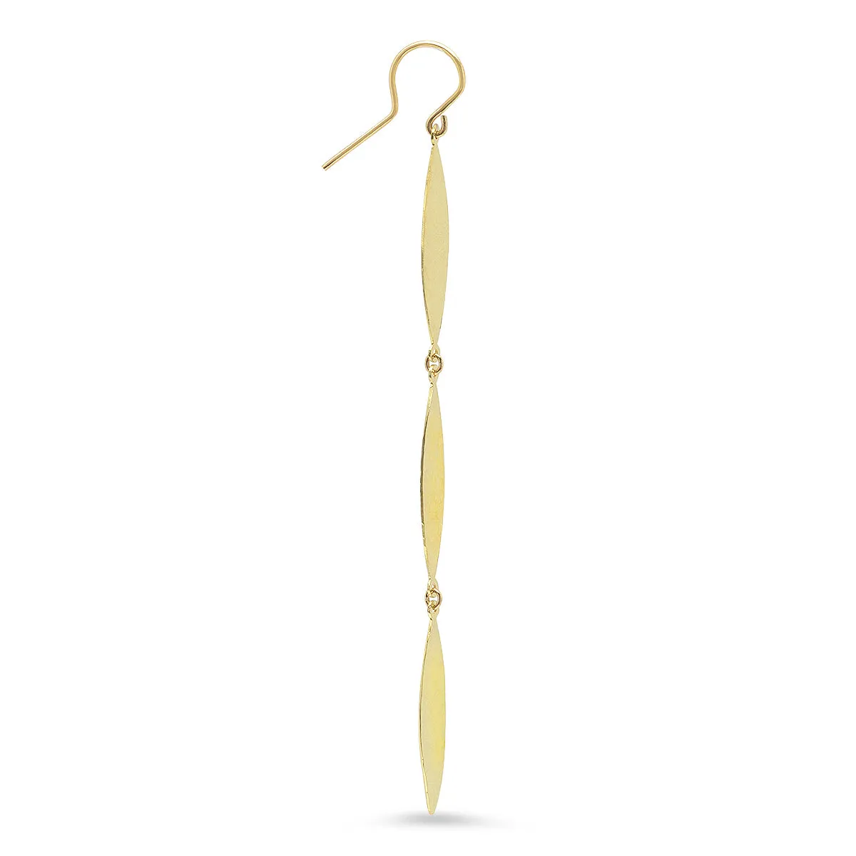 3 Hammered Marquise Earrings