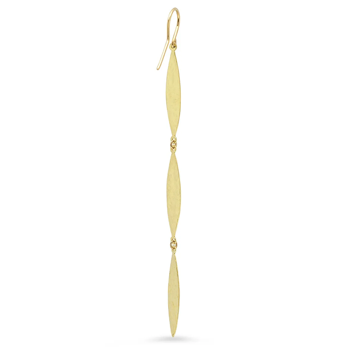 3 Hammered Marquise Earrings