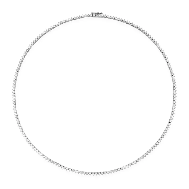 3-Prong Diamond Tennis Necklace