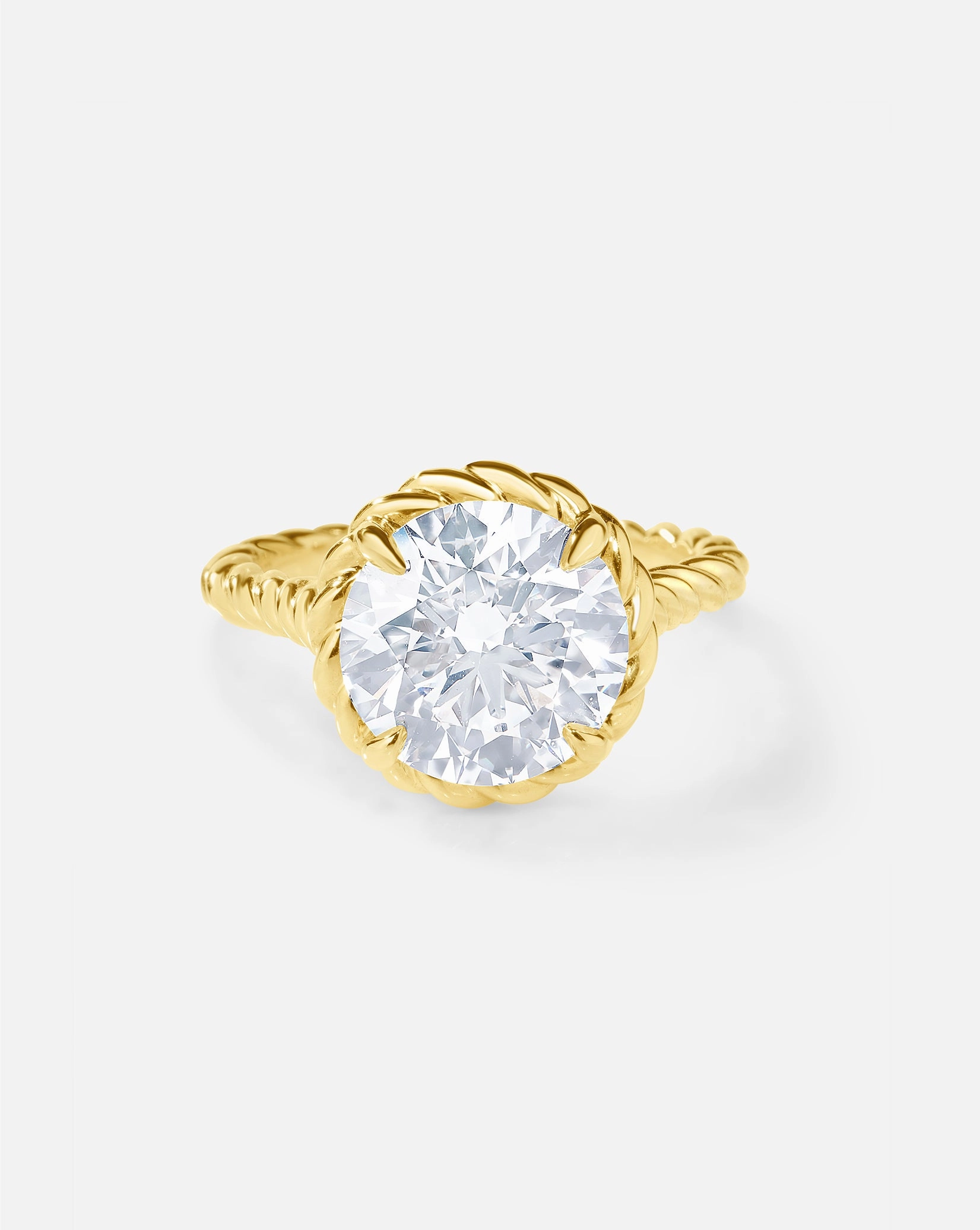 3.02 Round Lab Diamond in Twisted Wrap