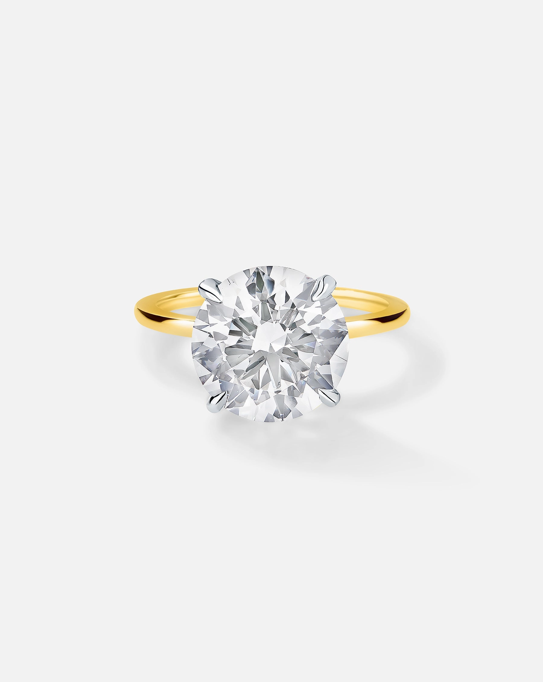 3.51 Round Brilliant Lab Diamond in Whisper Thin Hidden Halo
