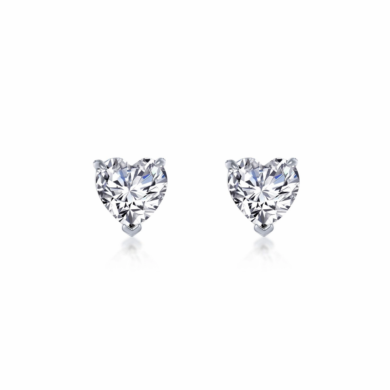 3.5 CTW Heart Solitaire Stud Earrings E0520CLP00