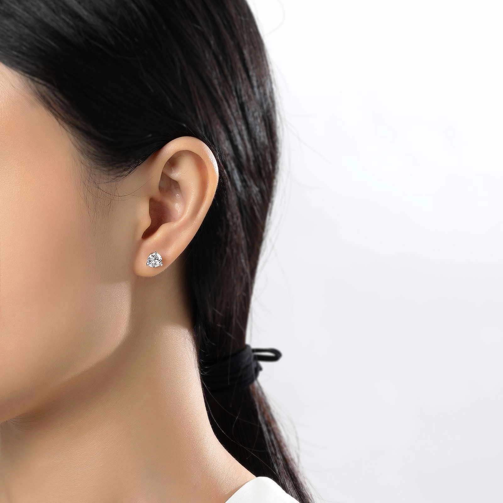 3 CTW Martini Solitaire Stud Earrings E0562CLP00
