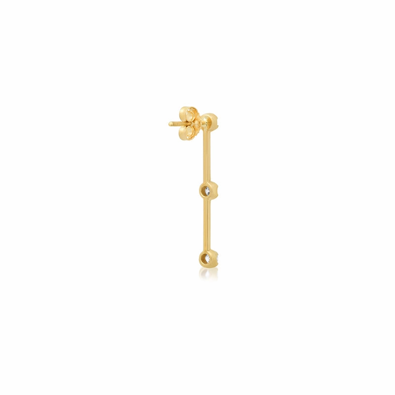 3 illusion Set Diamond Linear Studs