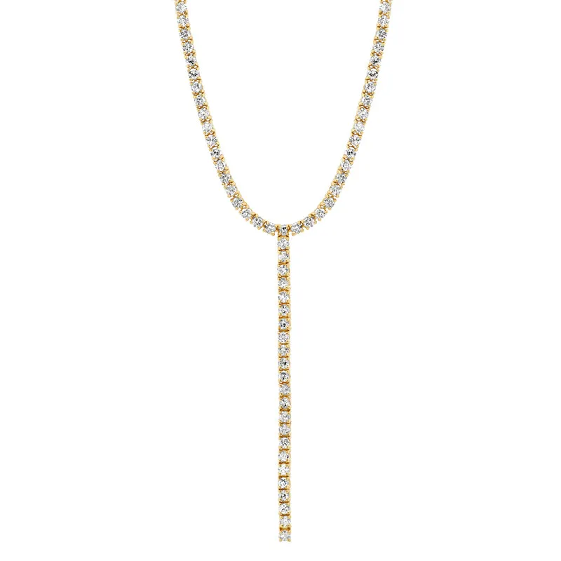 4-Prong Diamond Tennis Lariat