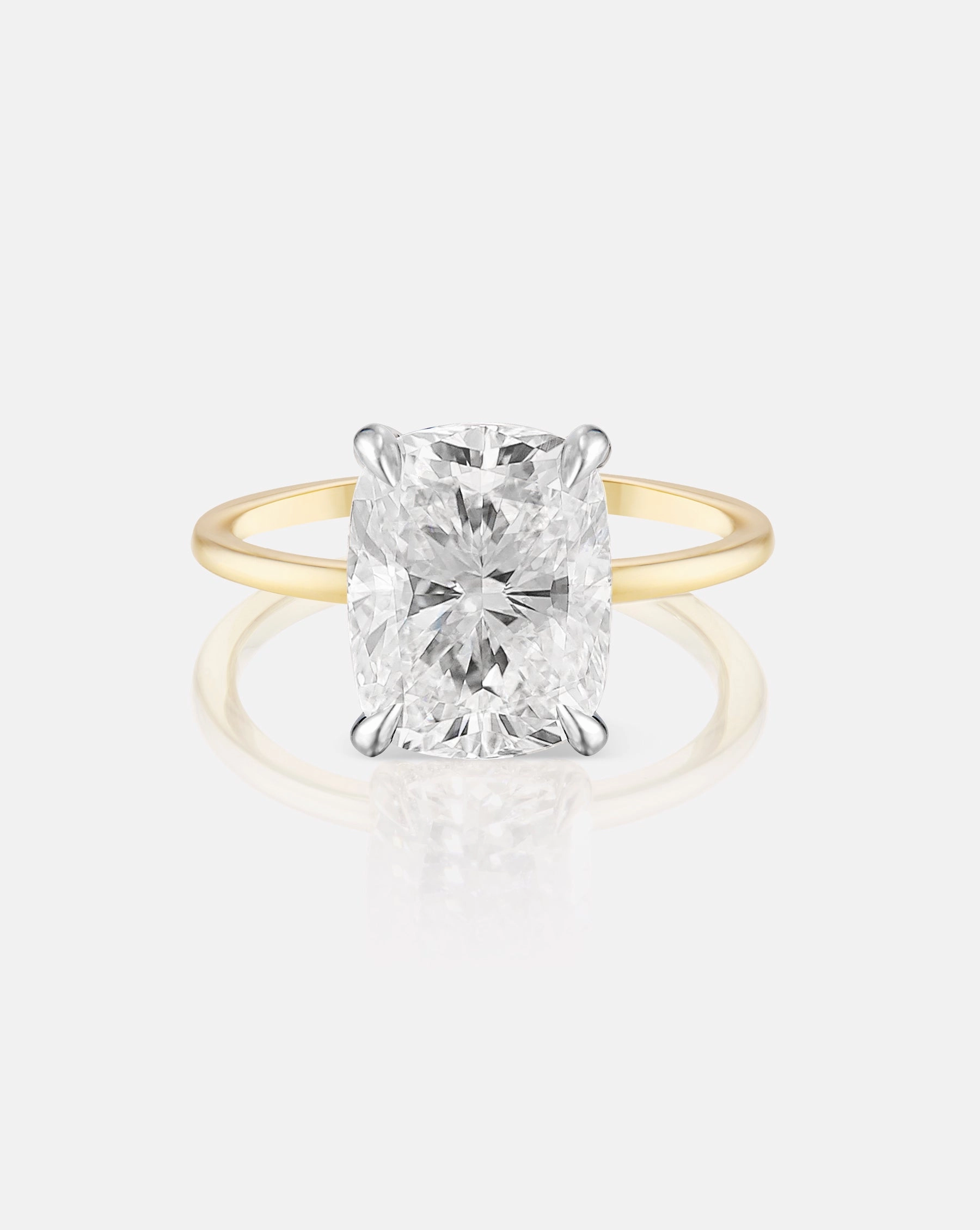 4.05 Cushion Lab Diamond in Whisper Thin
