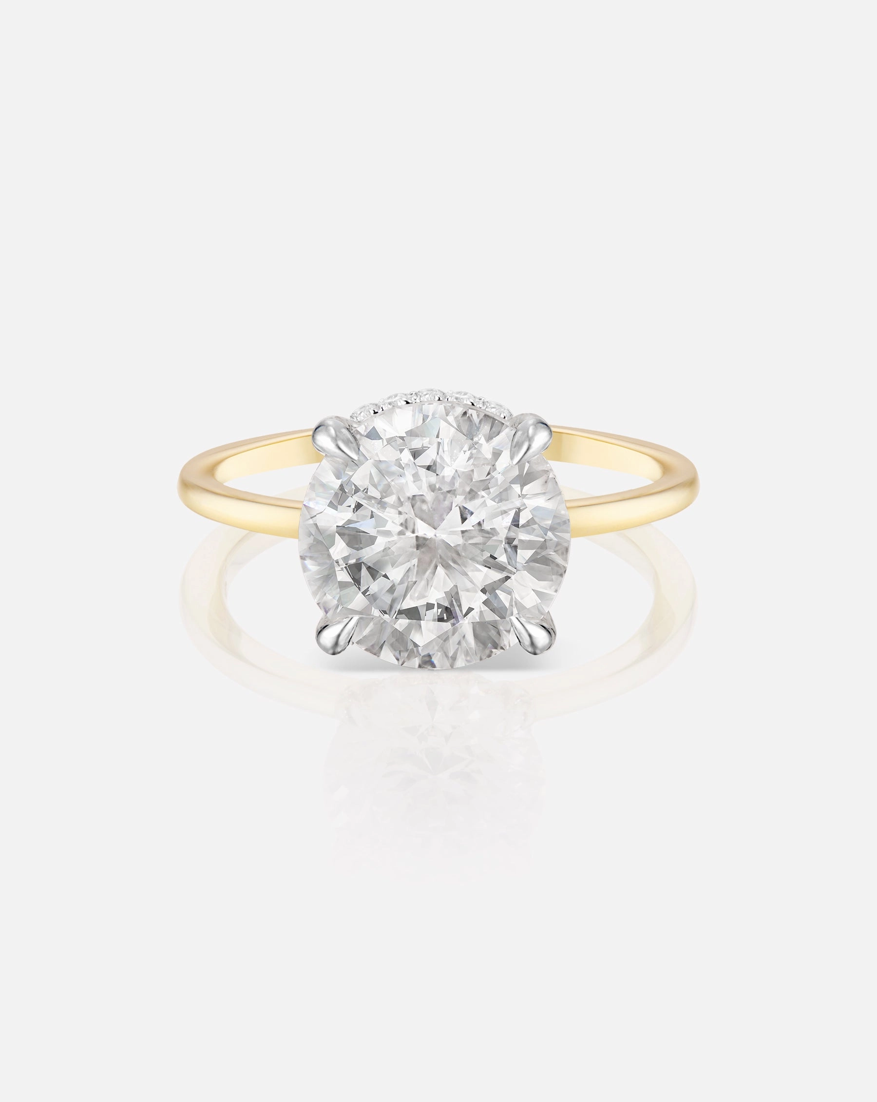 4.53 Round Lab Diamond in Whisper Thin Hidden Halo