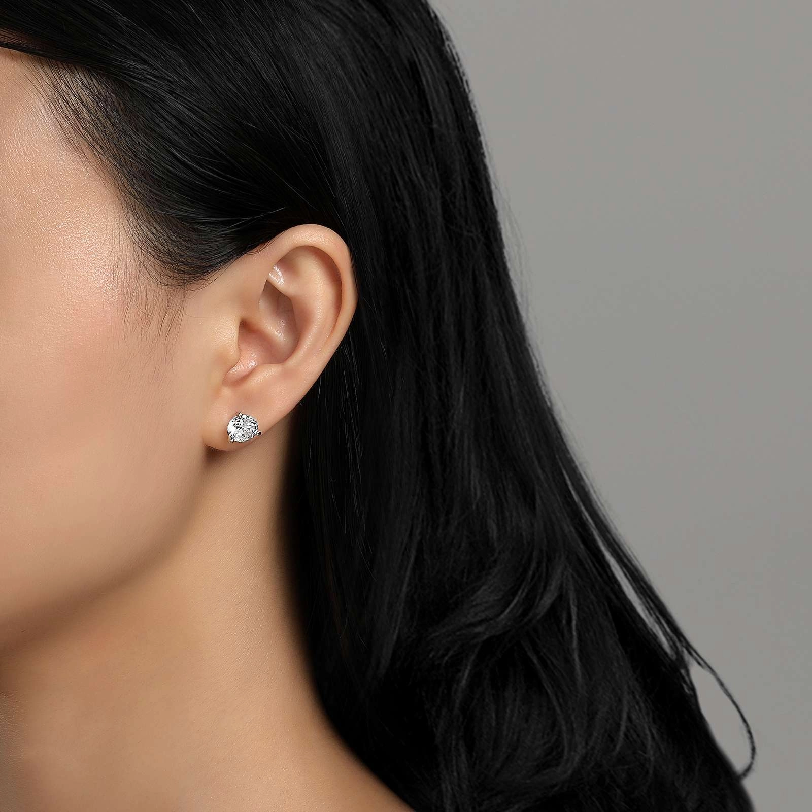 4 CTW 3 Prong Stud Earrings E0207CLG00