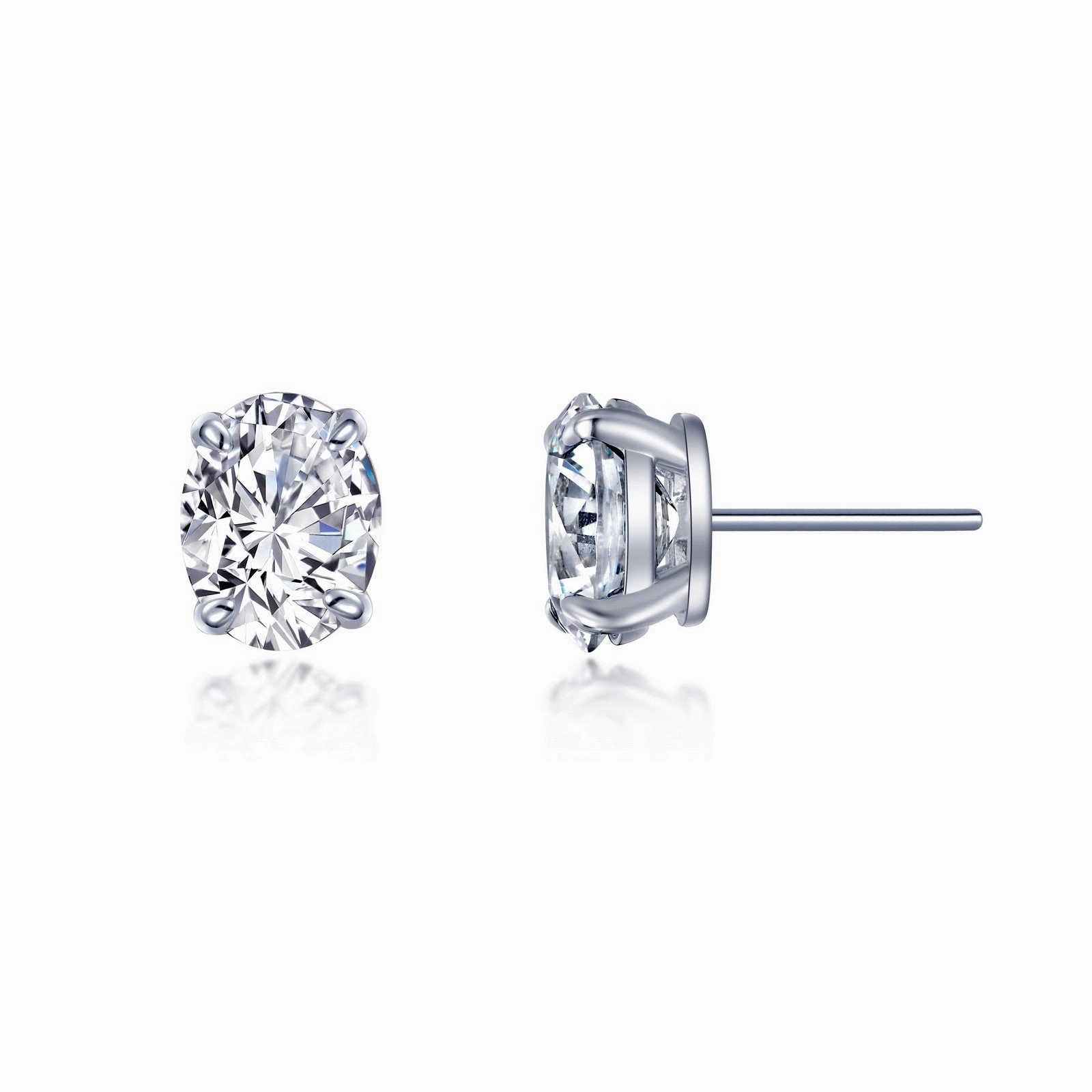 4 CTW Oval Solitaire Stud Earrings E0544CLP00