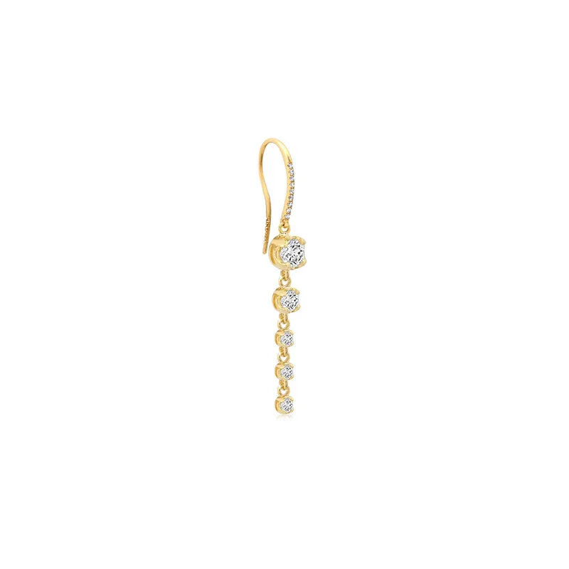 5 Graduated Illusion Set Diamond Earrings
