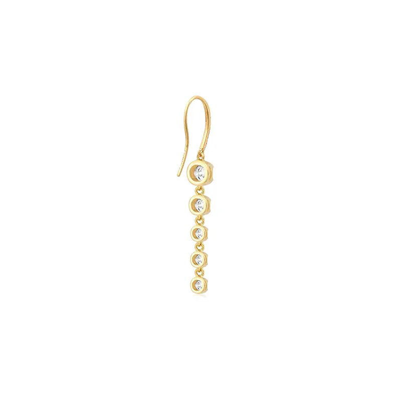 5 Graduated Illusion Set Diamond Earrings