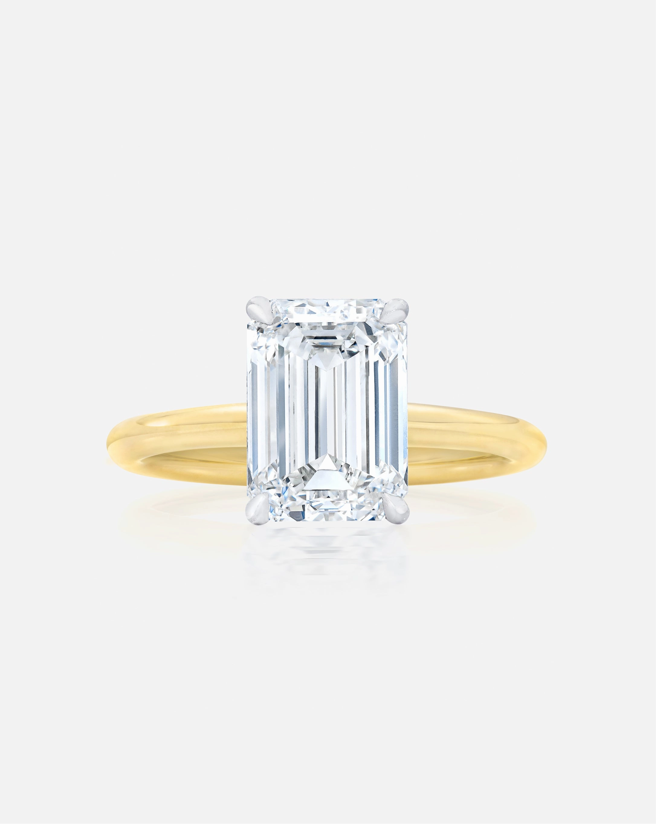 5.05 Emerald Lab Diamond in Cloud Solitaire