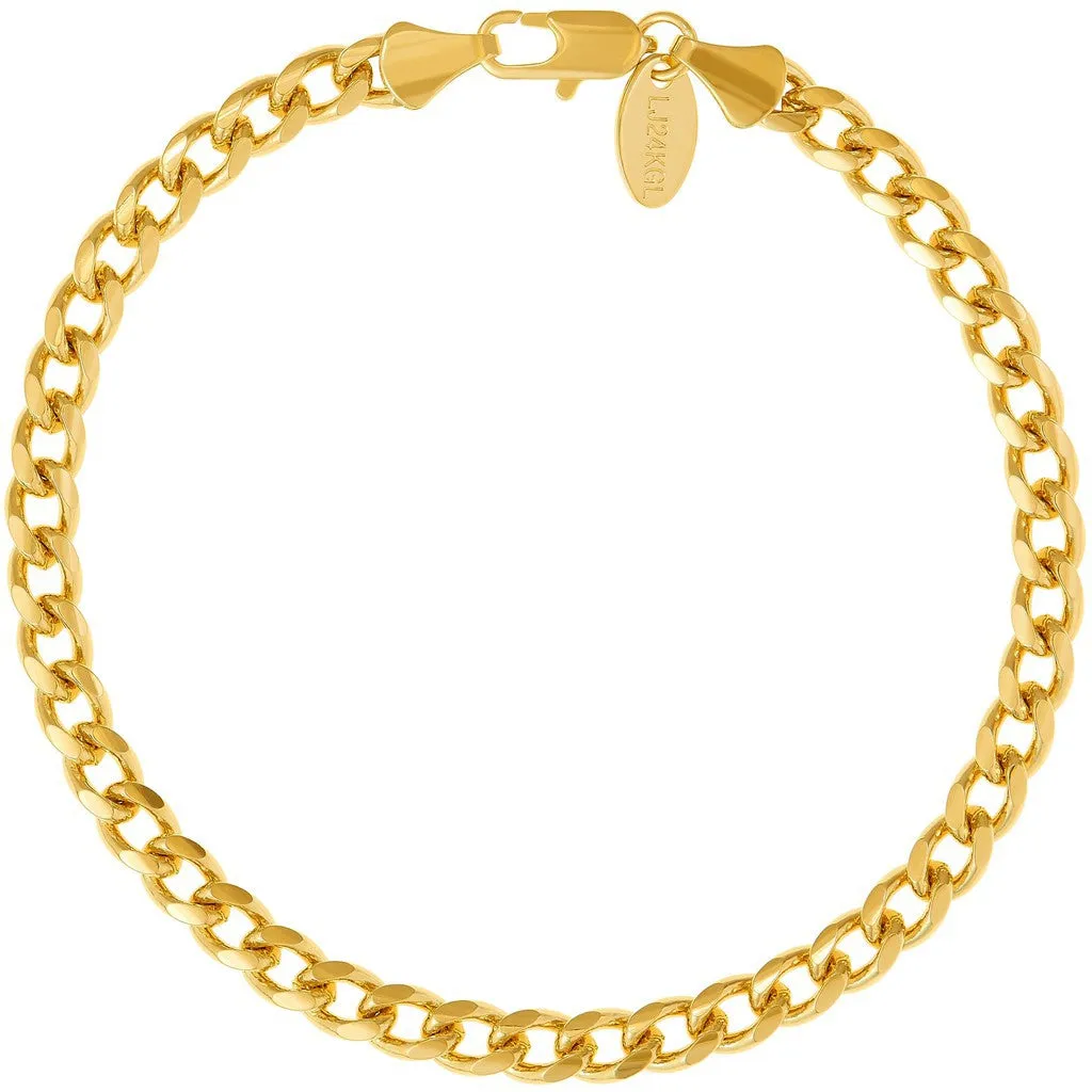 5mm Gold Cuban Link Bracelet