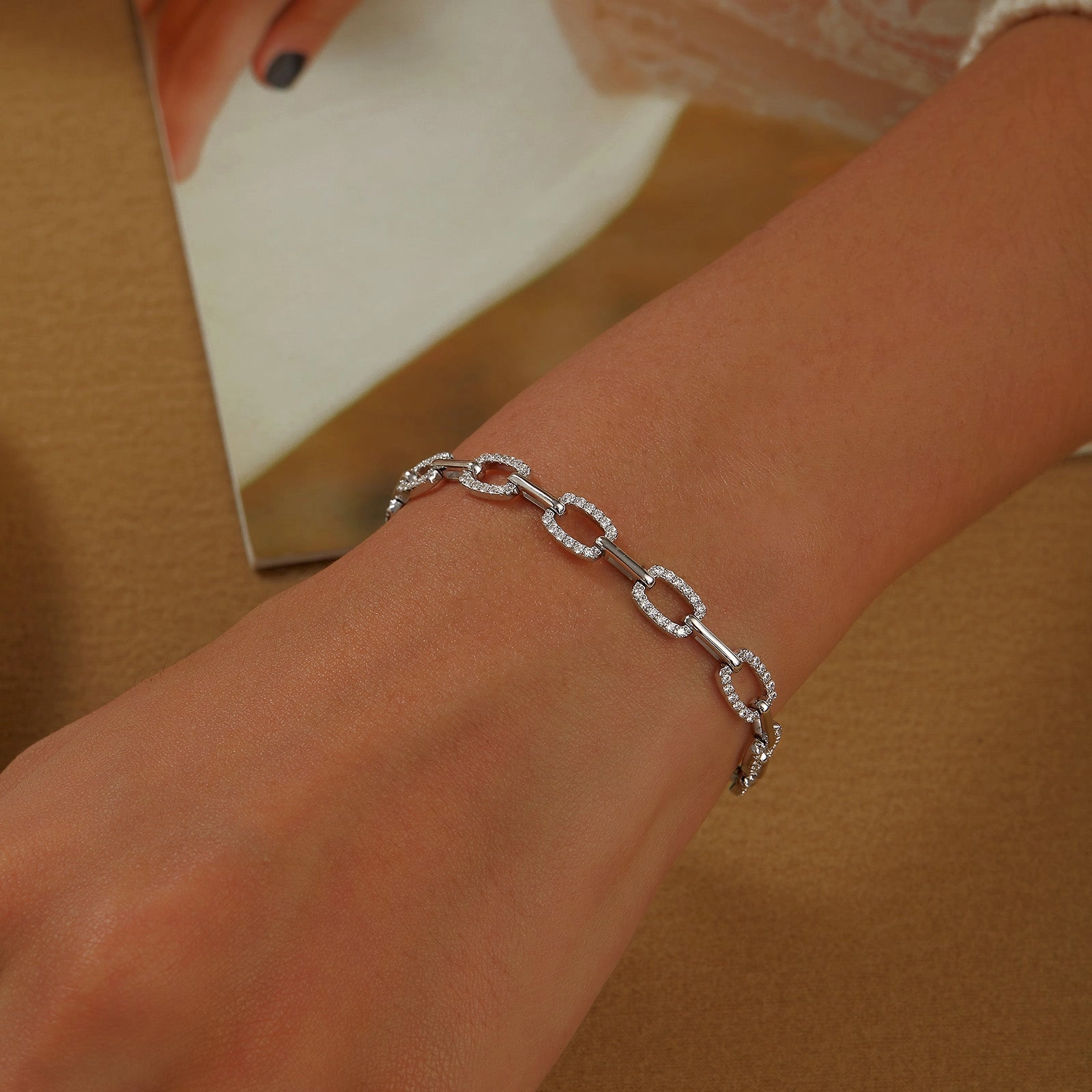 Alternating Link Bracelet B0178CLP72