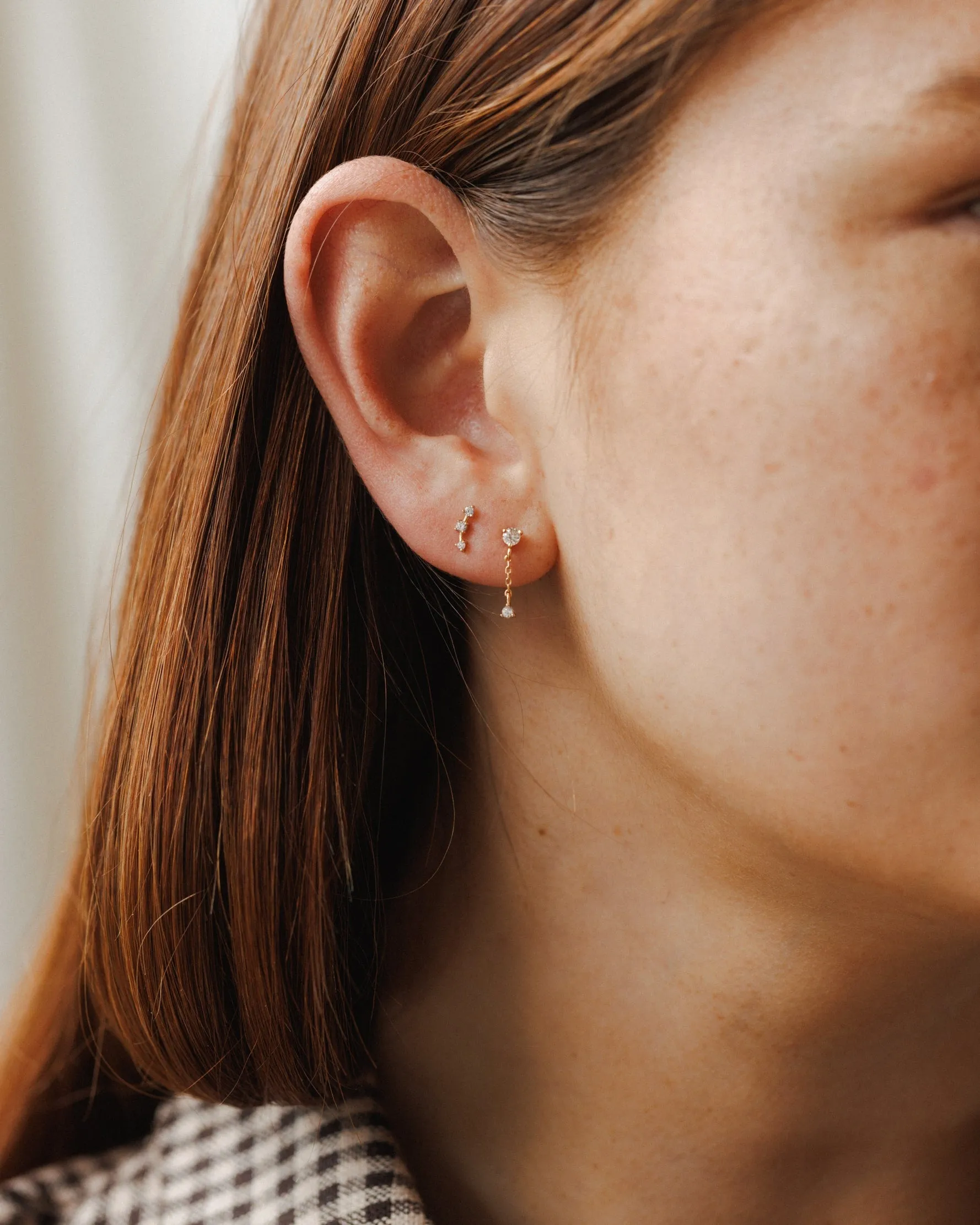 Astra Diamond Bar Studs