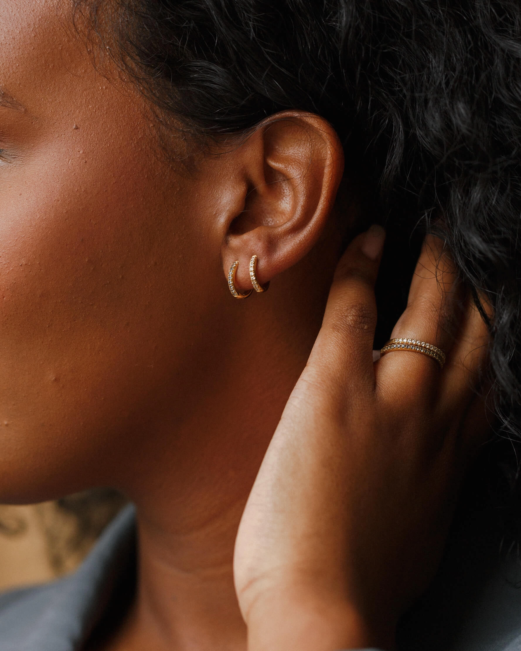 Aura Birthstone Hoops