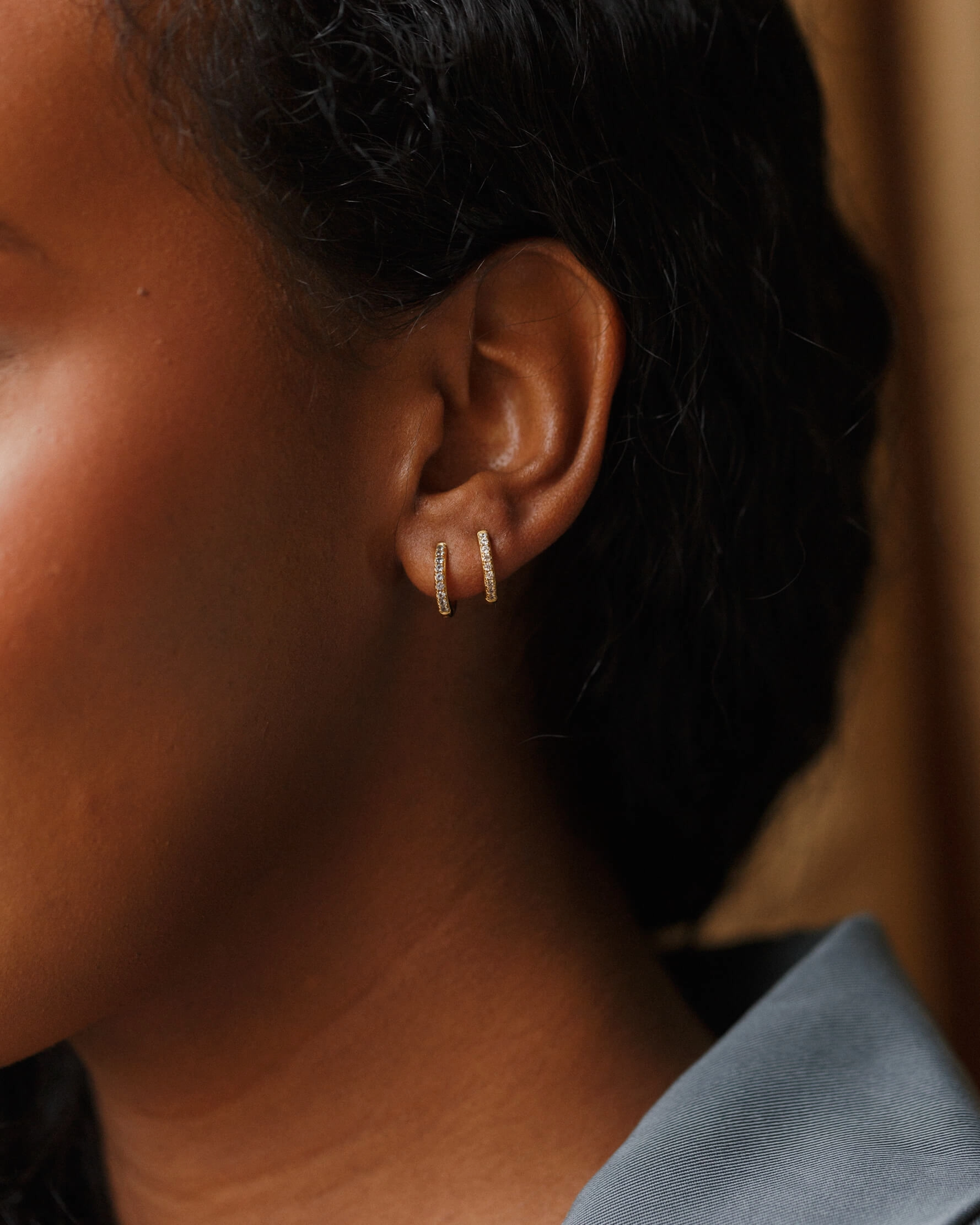 Aura Birthstone Hoops