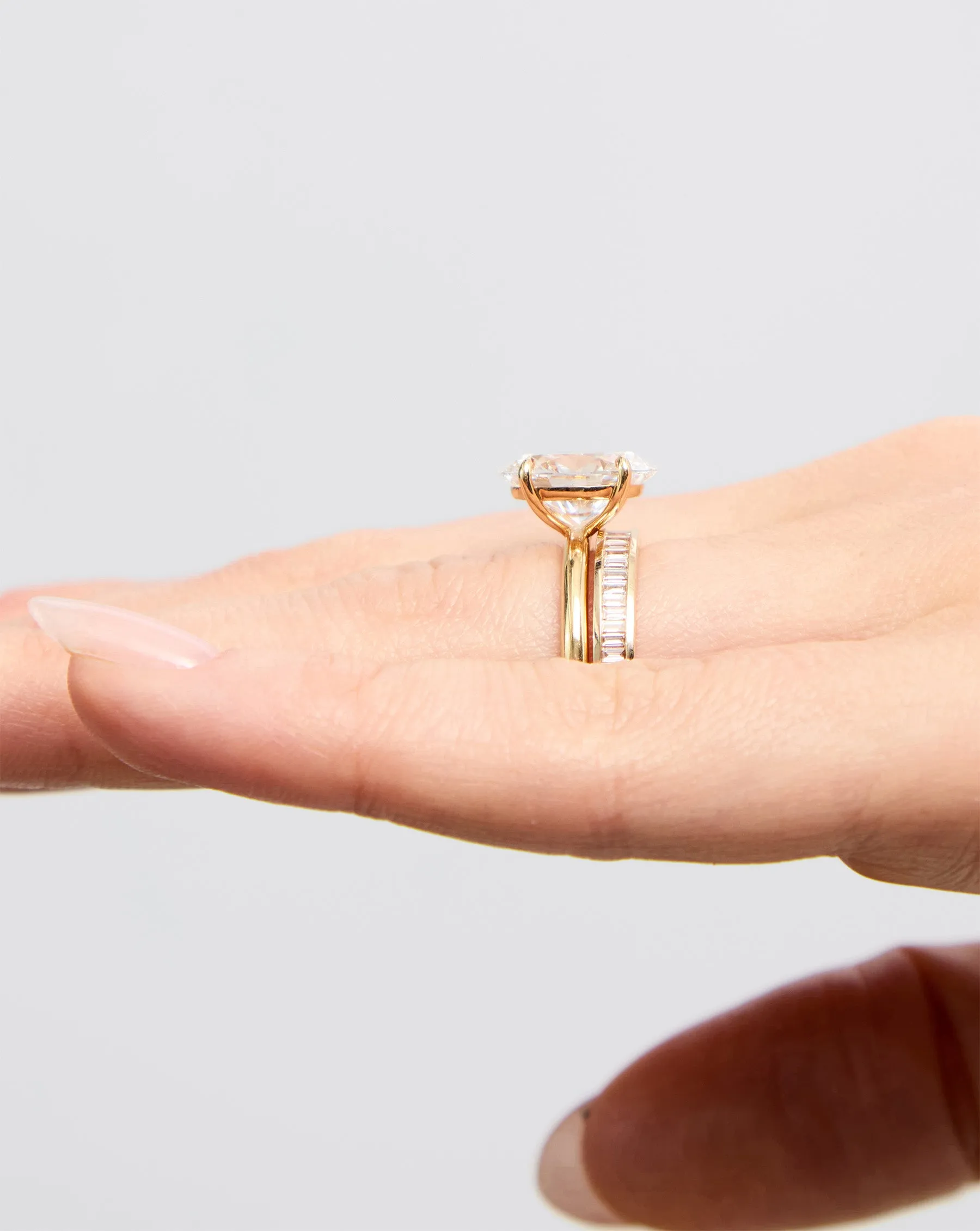 Baguette Diamond Channel Set Half Band