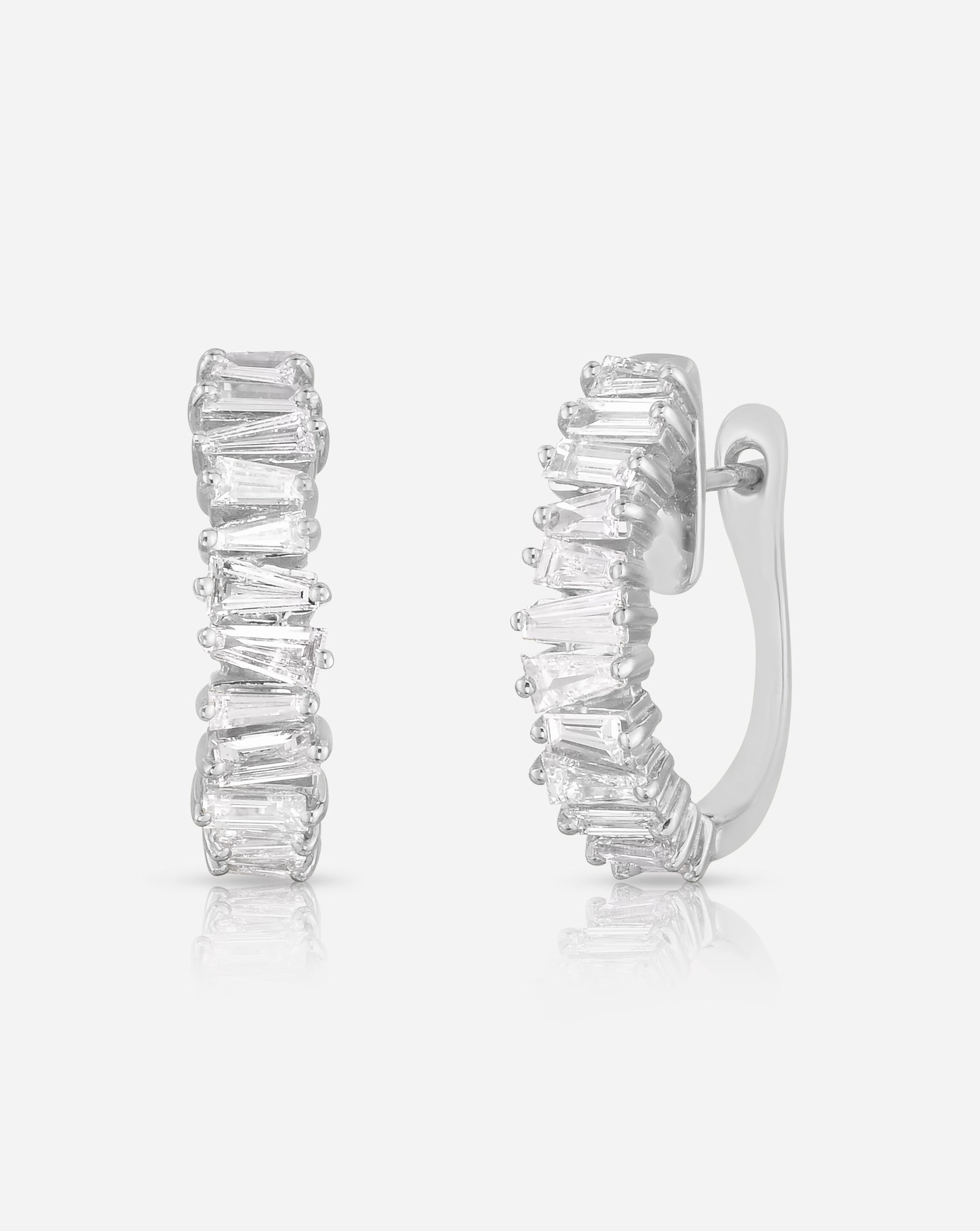 Baguette Lab Diamond Statement Earrings