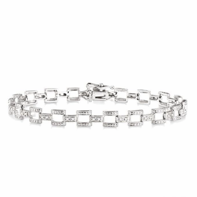 Bar Link Diamond Bracelet