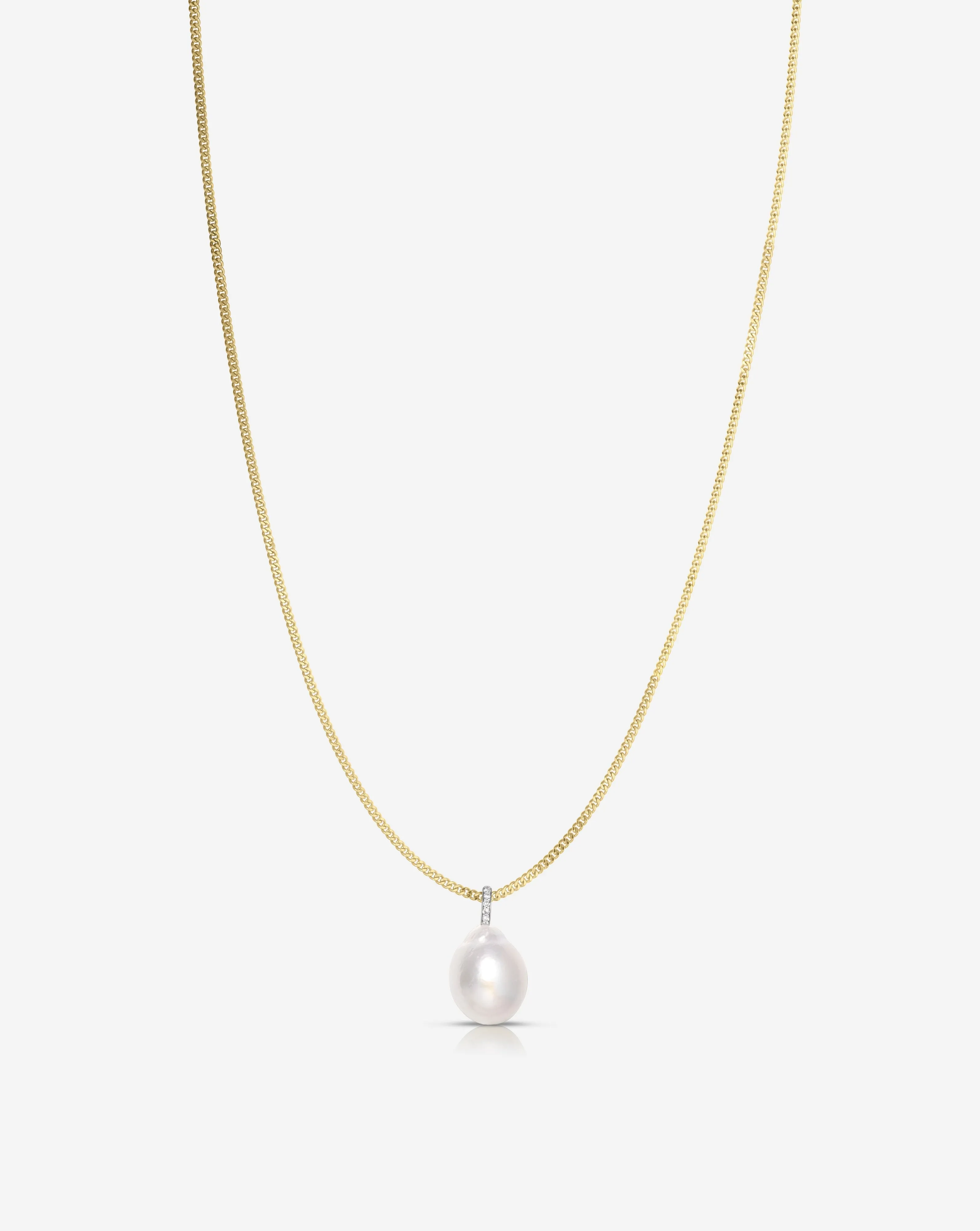 Baroque Pearl   Pav Layering Necklace