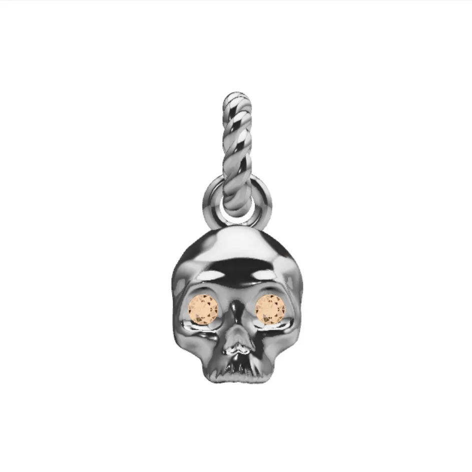 Bejeweled Skull Charm