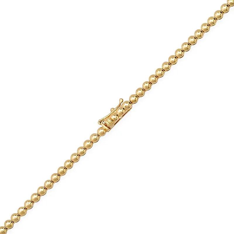 Bezel Tennis Necklace With 7 Medium Illusion Set Diamonds
