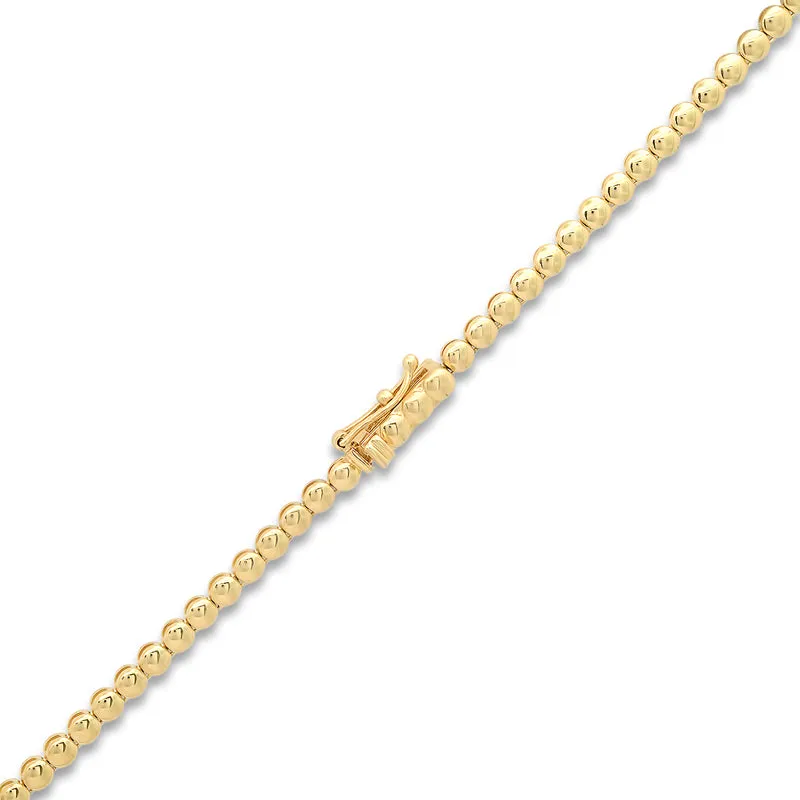 Bezel Tennis Necklace with Illusion Set Diamond Accent