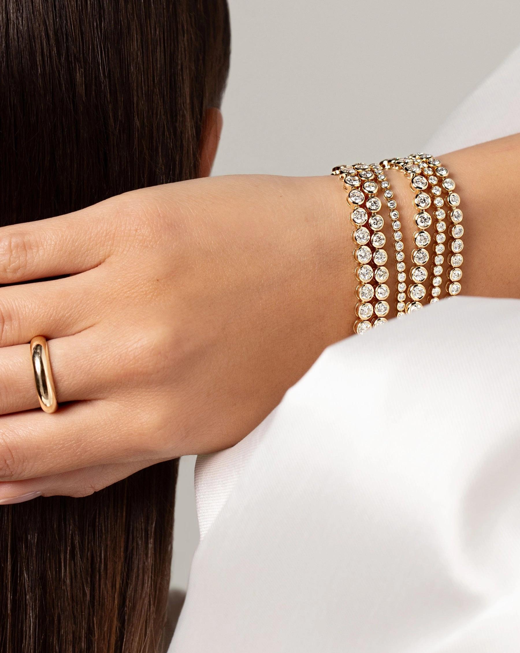 Bezel Classic Diamond Tennis Bracelet