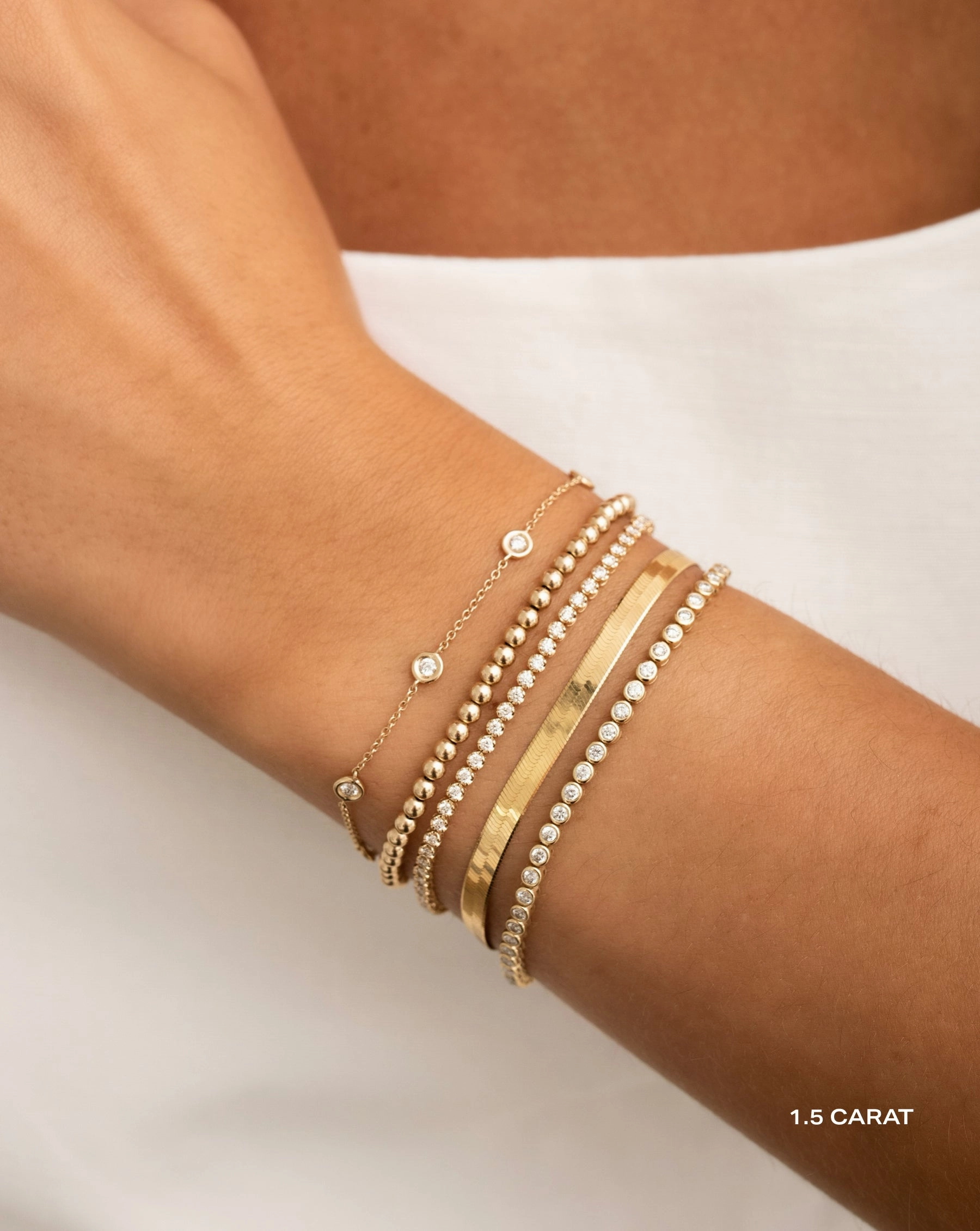 Bezel Classic Diamond Tennis Bracelet