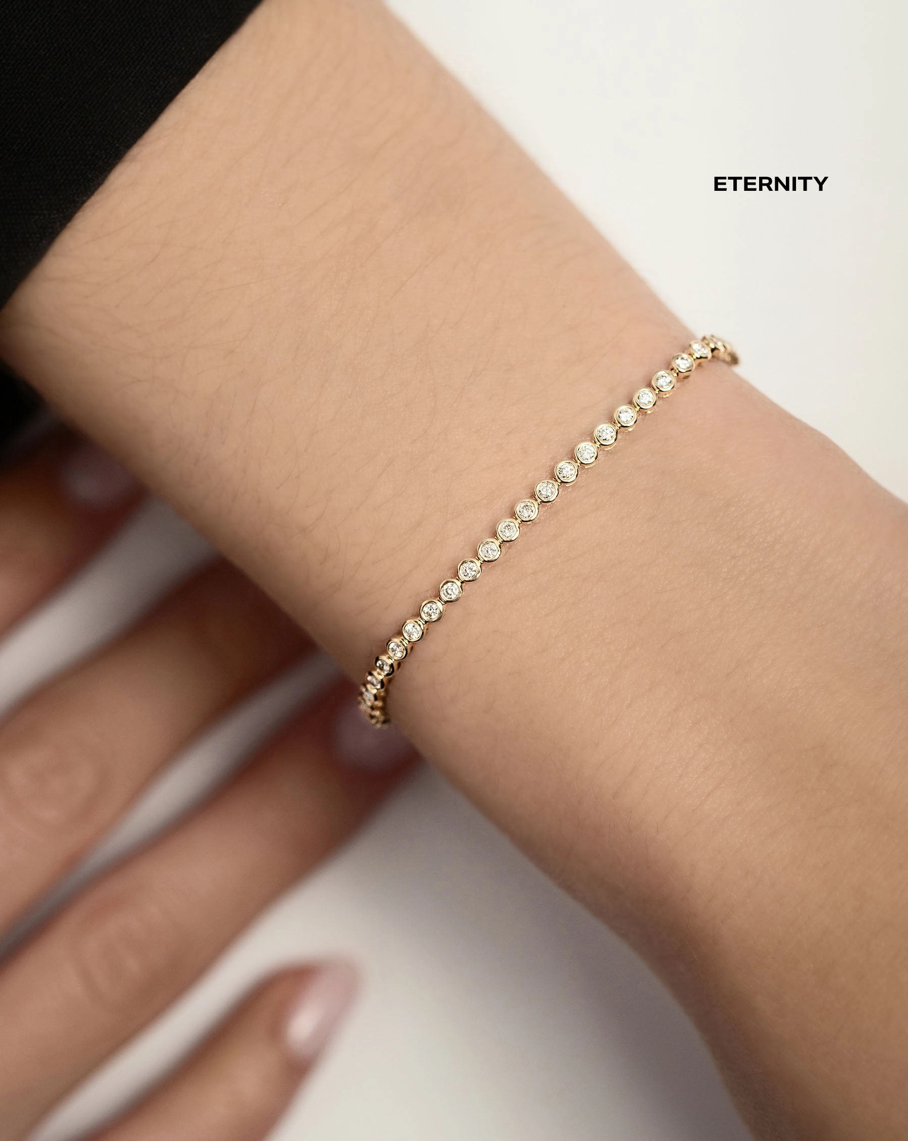 Bezel Mini Diamond Tennis Bracelet