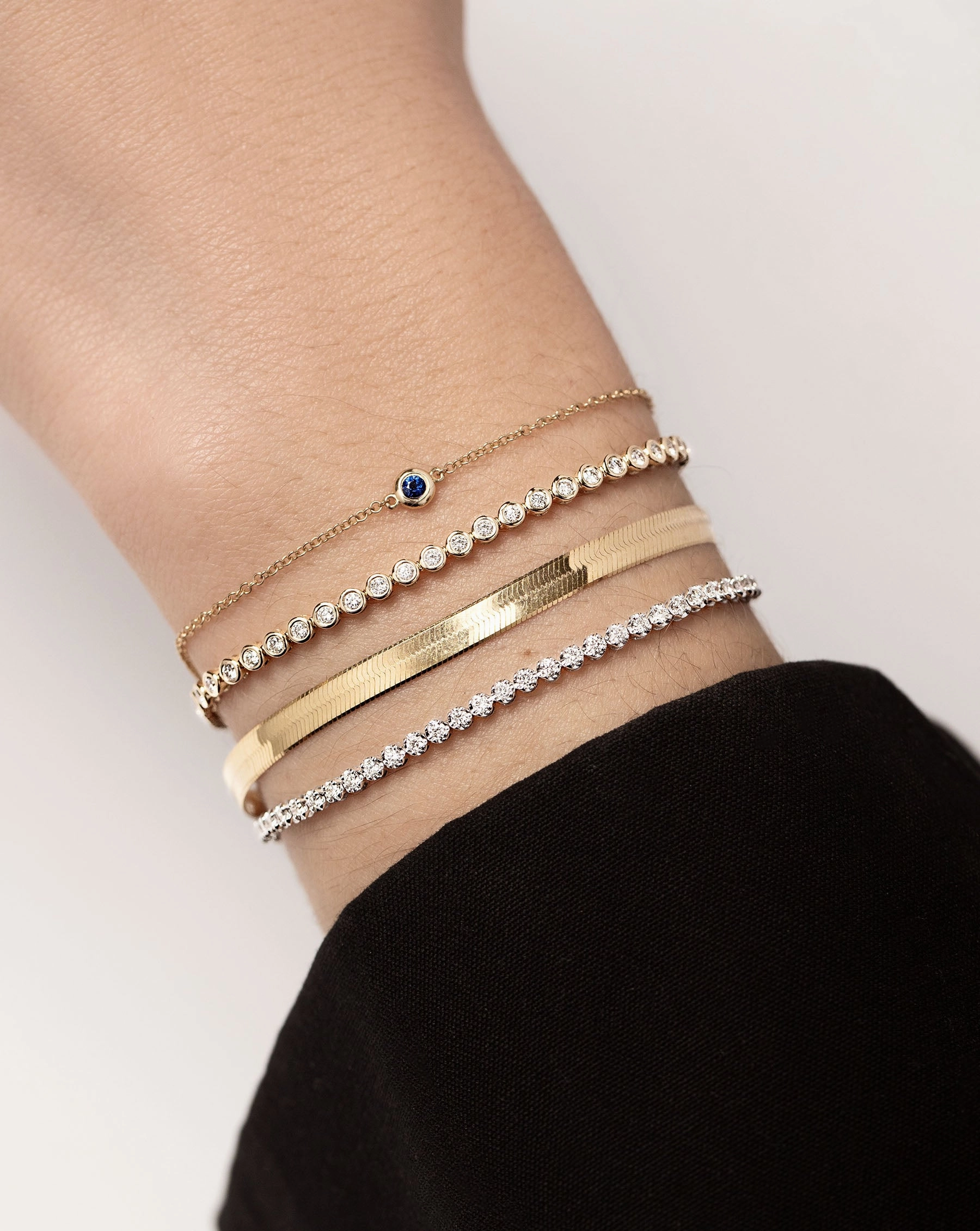 Bezel Mini Diamond Tennis Bracelet