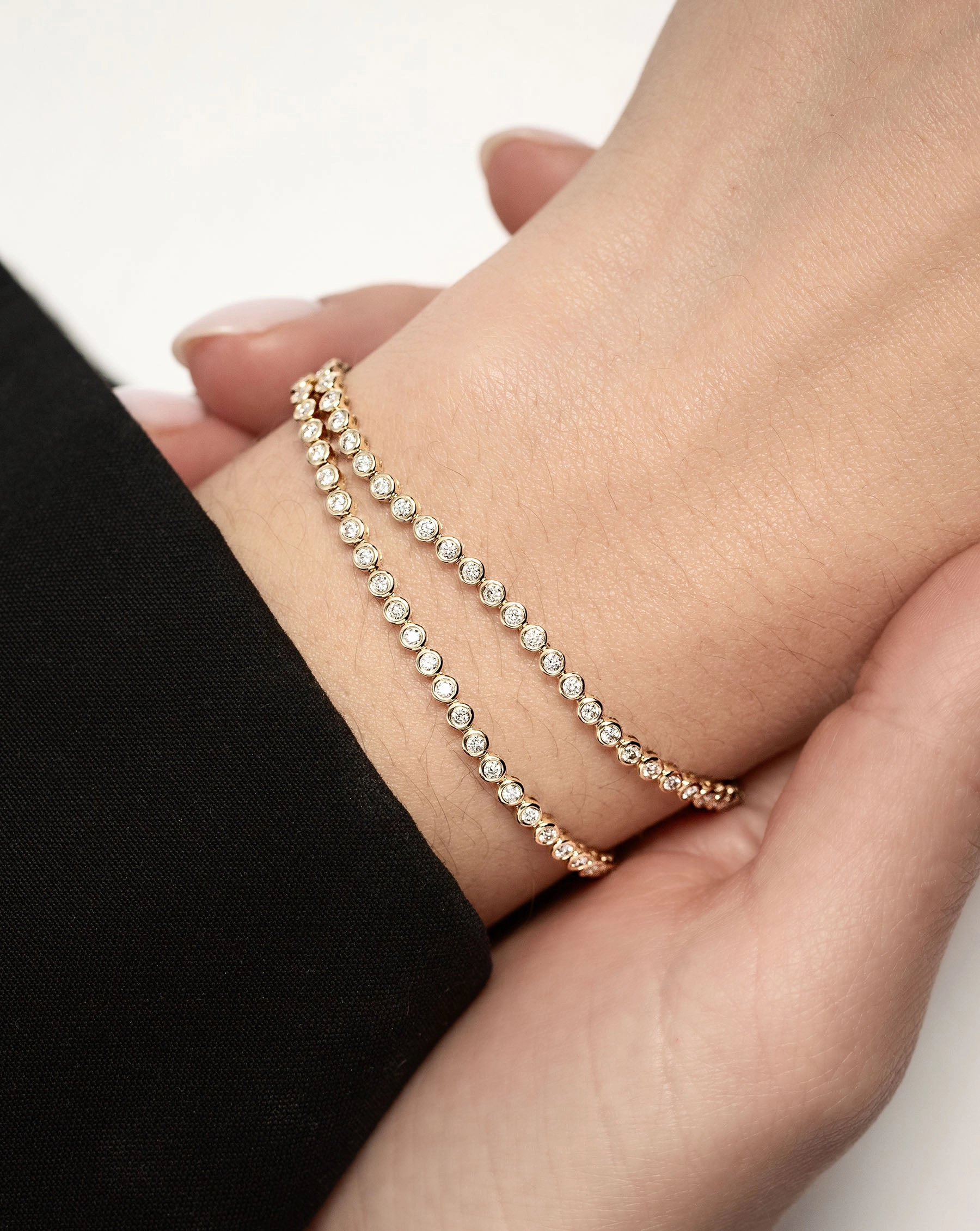 Bezel Mini Diamond Tennis Bracelet